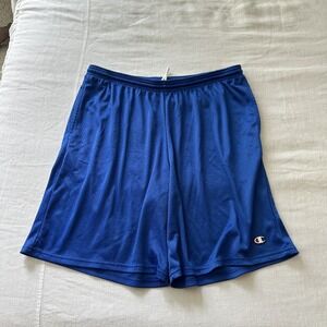 CHAMPION Mesh Shorts Men's Size XL Blue 9" Inseam Gym Workout Sports Training
